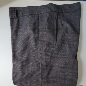 Grey plaid dress pants capris/Bermuda length